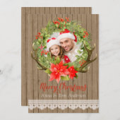 Country Photo Kerstmis Kaart (Voorkant / Achterkant)