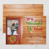 Country Photo Kerstmis Kaart (Voorkant / Achterkant)