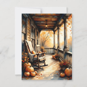 Country Porch in het Briefkaart van het najaar
