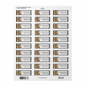 Country Prim Noël Gingerpain Étiquettes de adresse (Feuille entière)