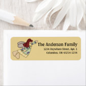 Country Prim Spring Angel Return Address Labels (Insitu)