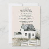 Country Ranch Farm Grange Faire-part de mariage (Devant)