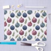 Country Red Blue Ornaments Christmas Tissuepapier (Craft)