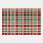 Country Red Green Plaid Kerst Herten Inpakpapier Vel (Voorkant 3)