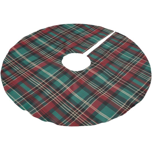 Country Red Green Plaid Kerstmis Kerstboom Rok (Gekanteld)