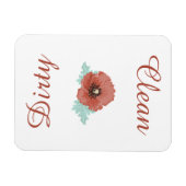 Country Red Peoners Lave-vaisselle Magnet (Horizontal)