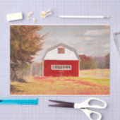 Country Red White Barn Sketch Art Tissuepapier (Craft)
