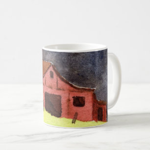 Country Road Mug rural grande grange rouge champ d