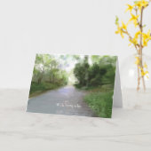 Country Road Sympathy Card Kaart (Gele Bloem)