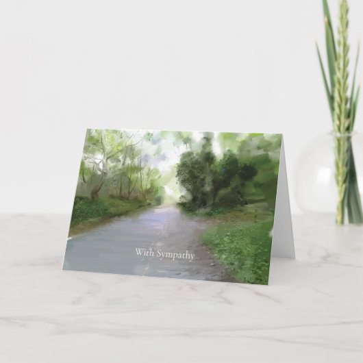Country Road Sympathy Card Kaart (Voorkant)