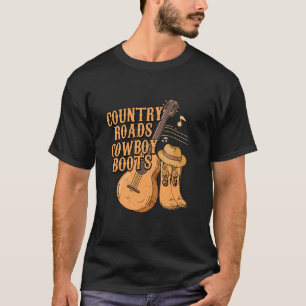 Country Roads, Cowboylaarzen Western Southern T-shirt