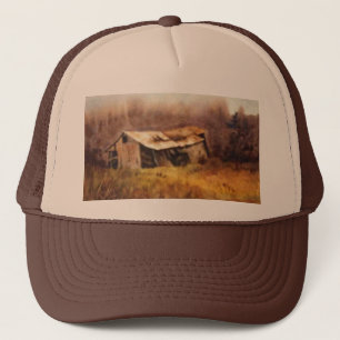 Country Roads vieux champ de foin grange Casquette