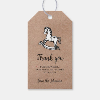 Country Rocking Horse Baby Shower Thank You  Cadeaulabel