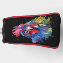 Country Rooster Chicken Waterverf Stijl