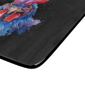 Country Rooster Chicken Waterverf Stijl Snijplank (Hoek)
