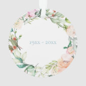 Country Roses-krans 60ste verjaardag Ornament (achterkant)