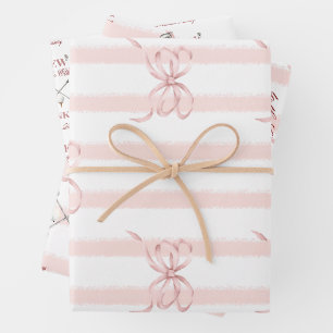 Country Roze Nieuw in de Club Meisje Golf Baby Sho Inpakpapier Vel