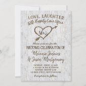 Country Rustic Birch Tree Faire-part de mariage ca (Devant)