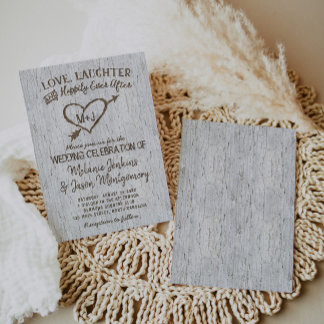 Country Rustic Birch Tree Faire-part de mariage ca