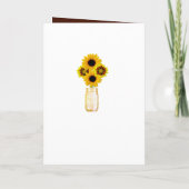 Country Rustic Gele Mason Jars Uitnodigingskaart Programma (Achterkant)