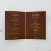 Country Rustic Gele Metserglazen Programma Kaart (Binnen)