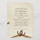 Country Rustic Hoefijzers bruiloft Kaart (Voorkant / Achterkant)