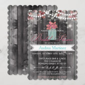 Country Rustic Mason Jar Invitation à la douche nu (Devant / Derrière)