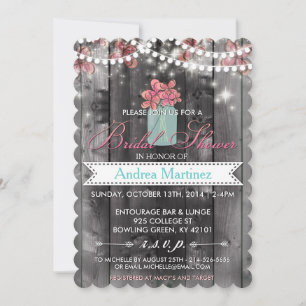 Country Rustic Mason Jar Invitation à la douche nu