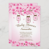 Country Rustic Mason Jars Baby shower Invitation (Devant / Derrière)