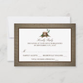 Country Rustic Monogram Tree & Burlap Wedding RSVP (Devant)