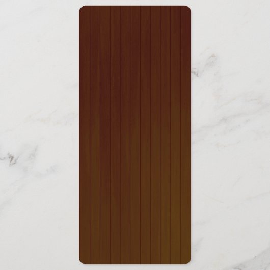 Country Rustic Paarse Mason Jars Bruiloft Menu Kaa (Achterkant)