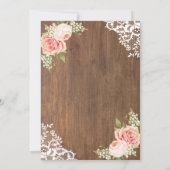 Country Rustic Rose Girl Baby Shower Invitation (Dos)