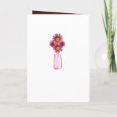 Country Rustic Roze Potten Programma Kaart (Achterkant)