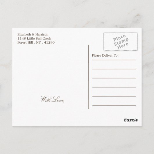 Country Rustic Sunflower & Burlap Dank u Briefkaart (Achterkant)