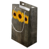 Country Rustic Tournesol dentelle et sac cadeau Bu (Dos Angle)