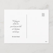 Country Rustic Wood Christmas Kaart Christelijk Th (Achterkant)