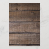 country rustiek hout de nacht voor bruiloft menu (Achterkant)