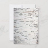 Country Rustieke Berkenboom Bark Bruiloft RSVP Kaa Kaartje (Achterkant)