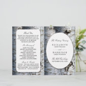 Country Rustieke Berkenboom Trouwprogramma (Staand voorkant)