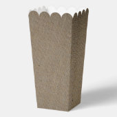 Country Rustieke Burlap Monogram Boom Bruiloft Bedankdoosjes (Achterkant)