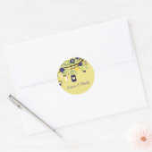 Country Rustieke Gele Maïs en Blue Mason Sticker (Envelop)
