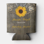 Country Rustieke Zonnebloem Kant Bruiloft Koeler (Voorkant)