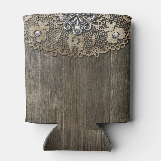 Country Rustieke Zonnebloem Kant Bruiloft Koeler (Achterkant)