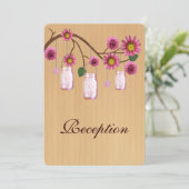 Country Rustique Mason Jars Carte de réception (Debout devant)