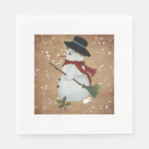Country Snowman Paper Napkins Servetten