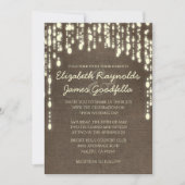 Country String of Lights Wedding Invitations (Devant)