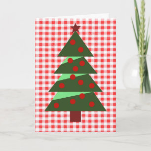 Country Style Nostalgische Kerstboom Art Kaart