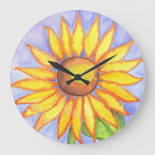 Country Sunflower Horloge murale de cuisine