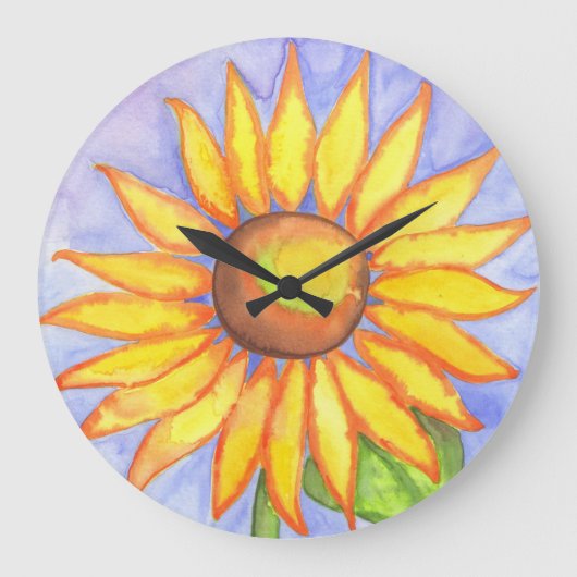 Country Sunflower Horloge murale de cuisine (Recto)