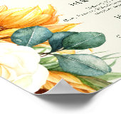 Country Sunflower | Lichtgele signaturedrankjes Poster (Hoek)